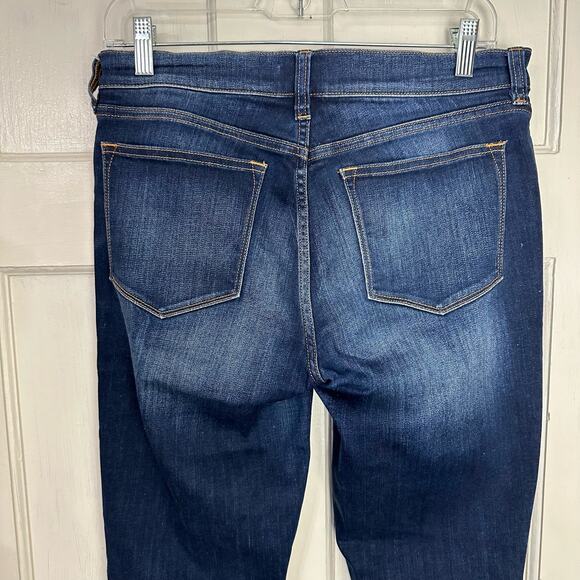 J. Crew Factory Stretch Skinny Blue Jeans Style E7294 Size 28/30 Dark Mid Rise - Picture 7 of 10